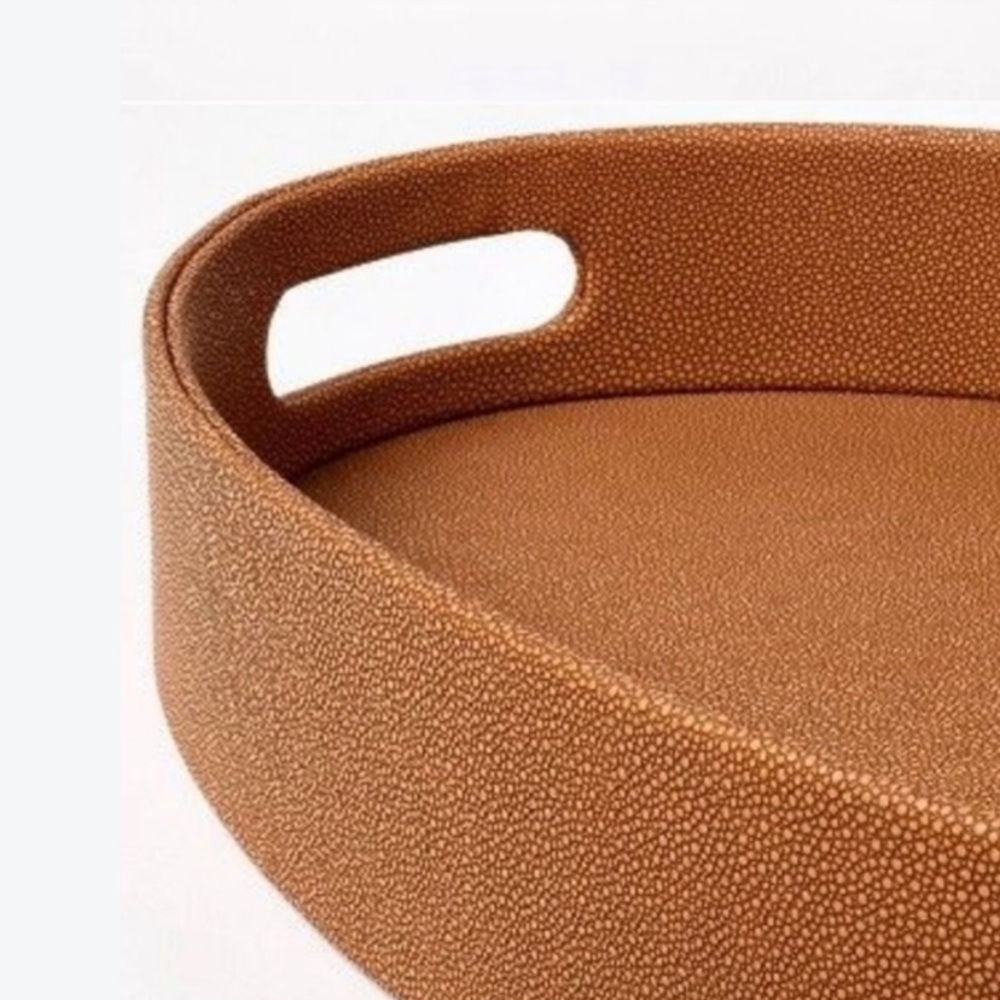 Brown Round Decorative Serving Tray - Home Accents - Picture 2 of 9